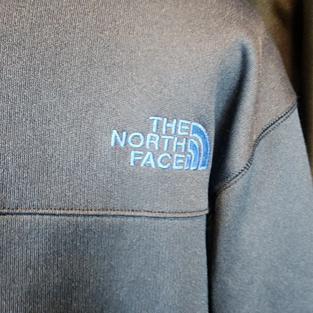 The North Face Mens Hooded Jacket Black And Blue‎ Pockets Size L